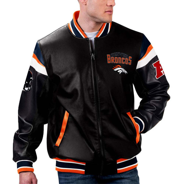 National Football League Denver Broncos leather jacket for men and women