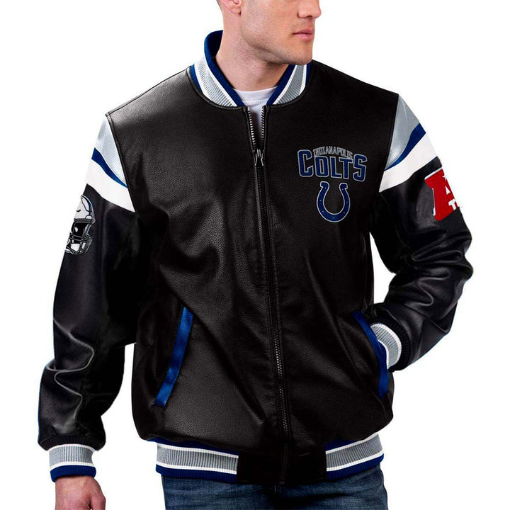 Indianapolis Colts Multi Leather Jacket for Unisex NFL Fans in United State Market