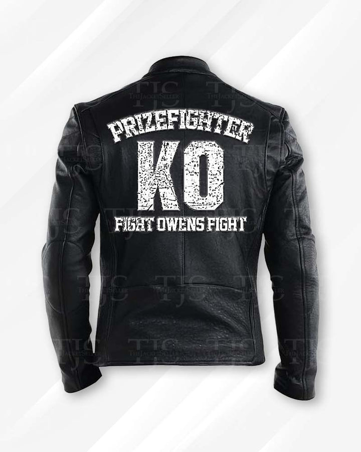 Kevin Owens in stylish black leather jacket in USA