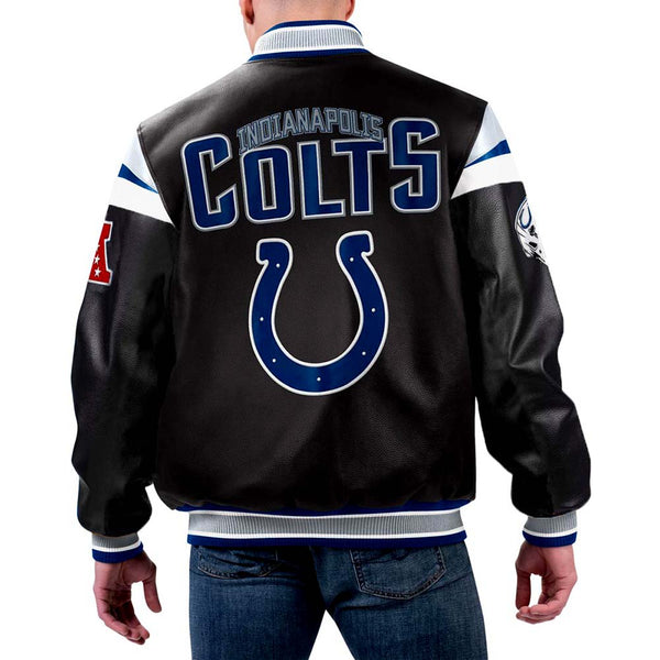 NFL Indianapolis Colts Multi Leather Jacket for Men and Women in USA