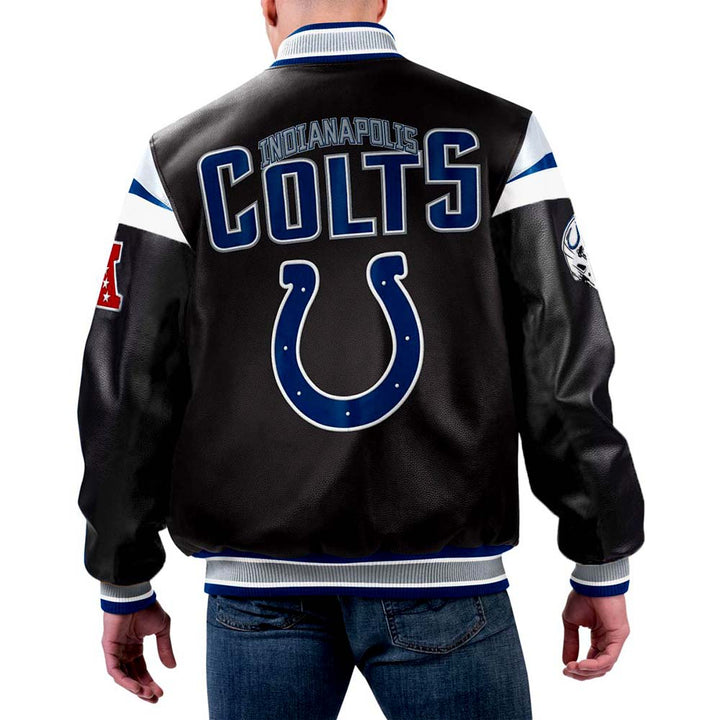 NFL Indianapolis Colts Multi Leather Jacket for Men and Women in USA