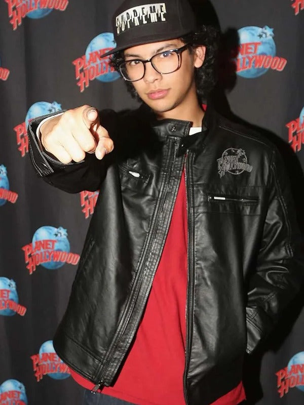 Stylish Leather Jacket Worn by Xolo Maridueña at Cobra Kai Premiere in USA