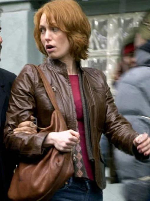2022 2023 new style leather jacket for women in brown