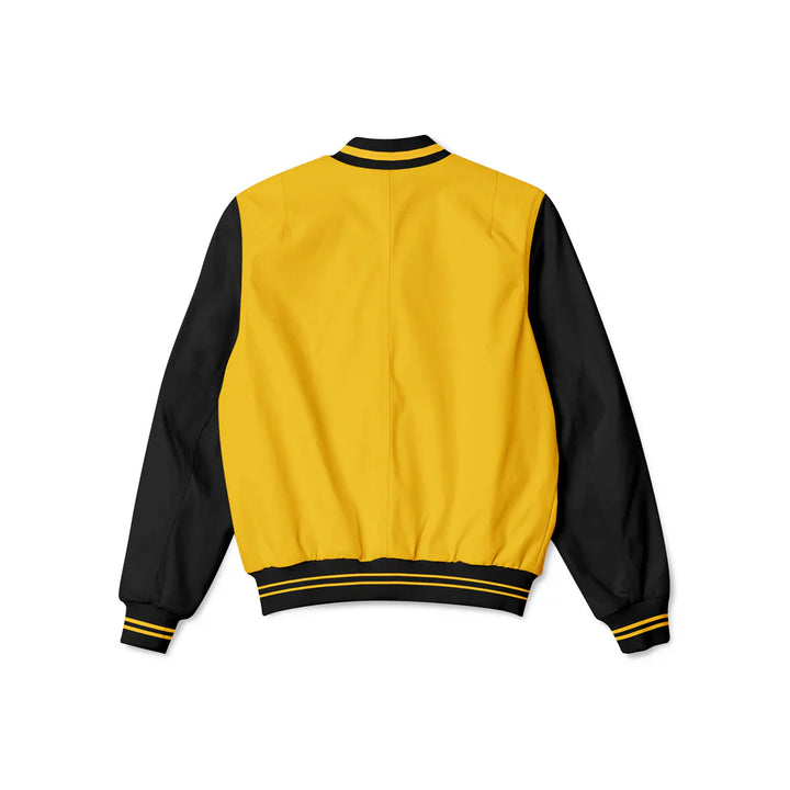 Yellow and black bomber jacket for Steelers fans

