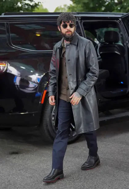 Stylish Zayn Malik 2024 Leather Coat in France style