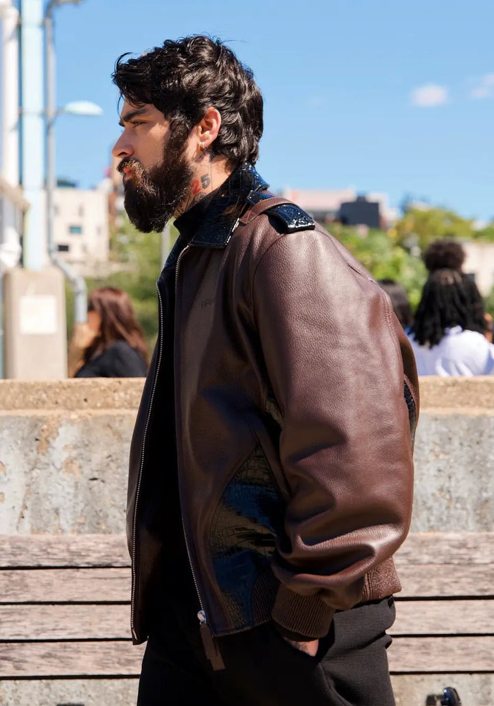 Men's Zayn Malik Inspired 2024 Leather Jacket in USA market