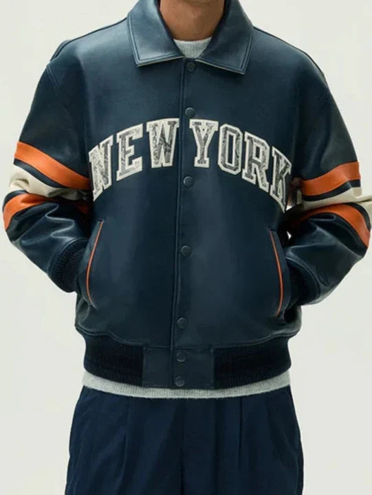 Shop NBA New York Knicks Leather Jacket For Men and Women