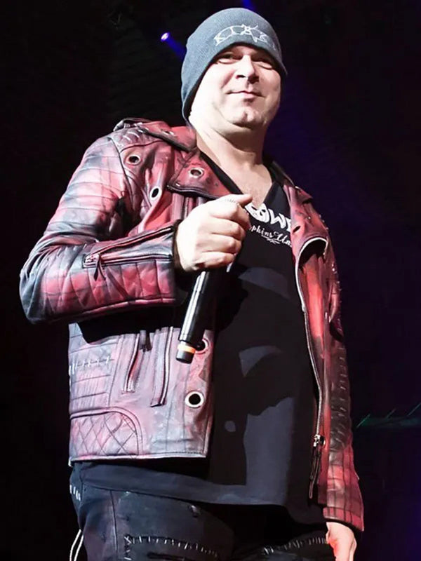 Michael Kiske Halloween Music Festival Red Leather Jacket