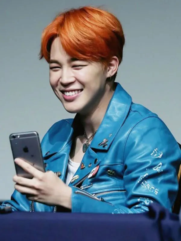 Jimin's iconic biker leather jacket from BTS in USA