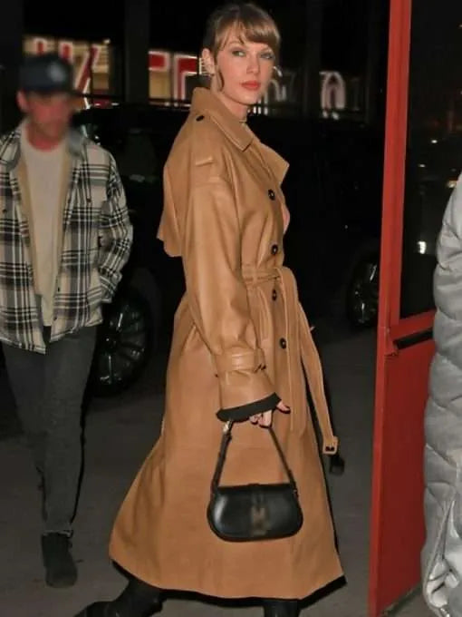 Taylor Swift Zero Bond Brown Trench Coat in USA