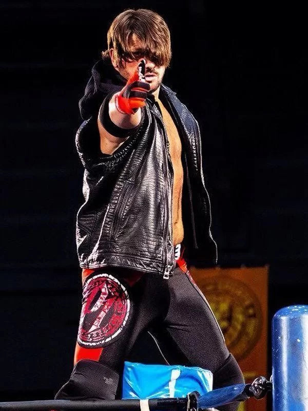 AJ Styles Signature Hooded Leather Vest from WWE in American Market