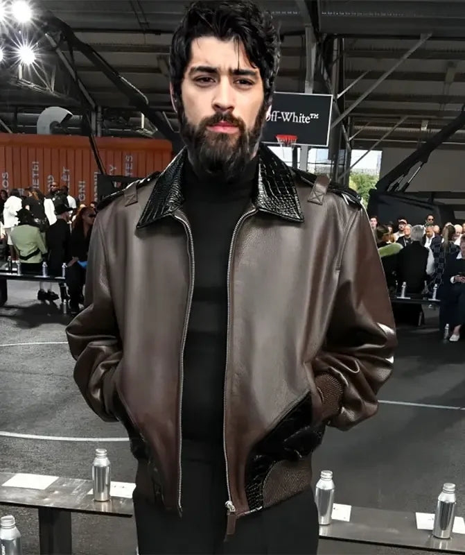 Stylish Zayn Malik 2024 Leather Jacket  in France style