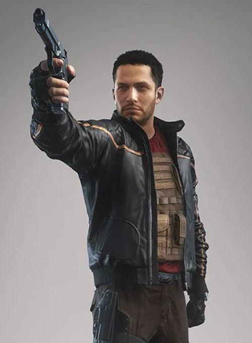 Shop BATTLEFIELD HARDLINE LEATHER JACKET