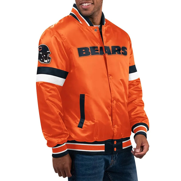 Shop NFL Chicago Bears Satin Jacket Men and Women