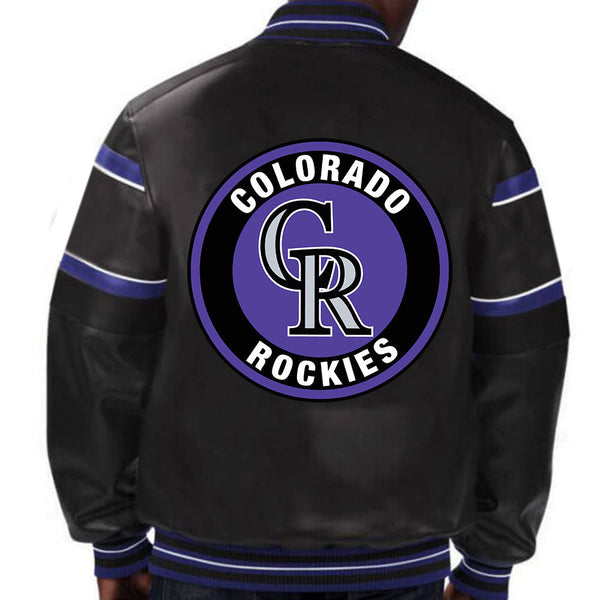 Official MLB Colorado Rockies leather jacket for loyal fans in USA