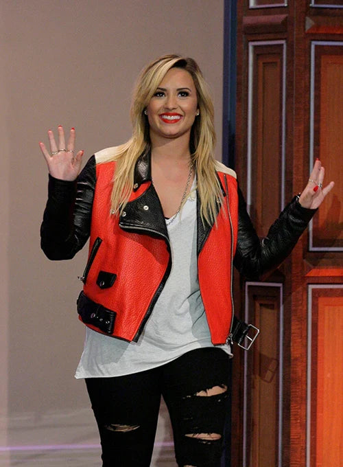 Demi Lovato Leather Jacket for women in USA