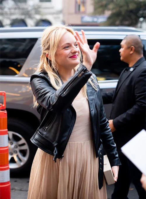 Stylish Elisabeth Moss Inspired Leather Jacket in USA