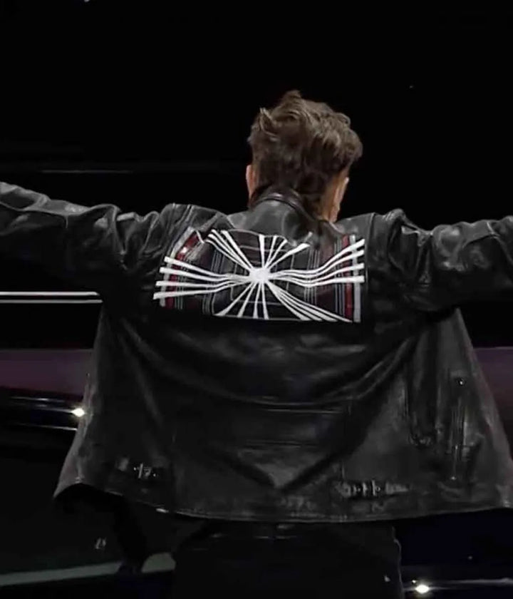 Sleek leather jacket for a trendy and tech-savvy appearance in UK market