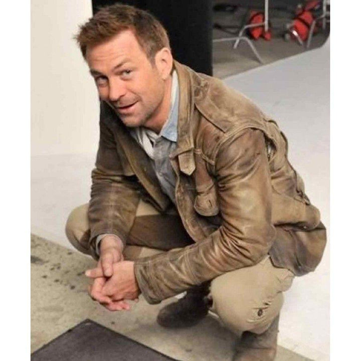 Grant Bowler Defiance Jeb Nolan leather jacket in United state market
