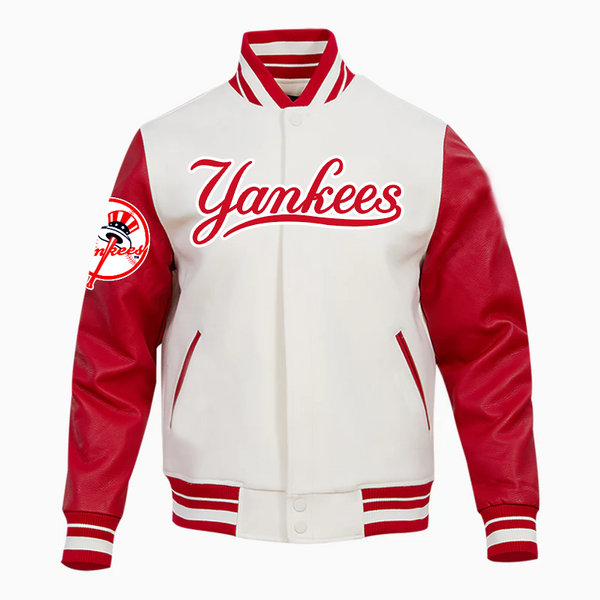 Shop MLB Red and White Yankees Jacket