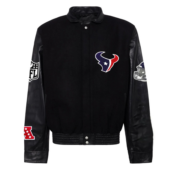 Houston Texans Wool & Leather Varsity Jacket