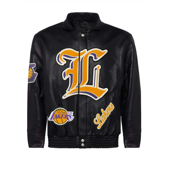 Shop Los Angeles Lakers Full Leather Jacket