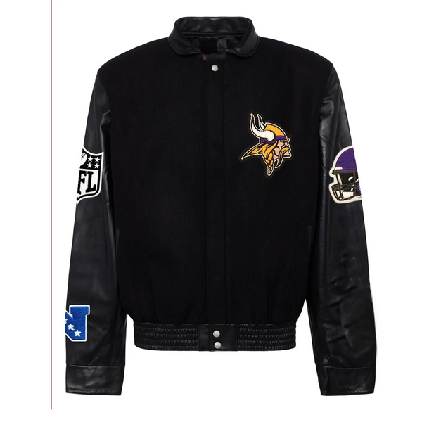 Minnesota Vikings Wool & Leather Varsity Jacket