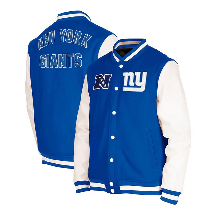 Stylish NFL New York varsity jacket in team colors in USA