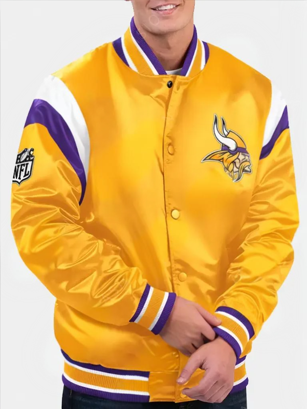 Minnesota Vikings satin jacket for men and women in USA