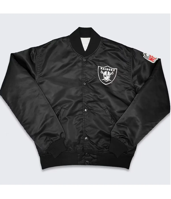 Shop NFL Raiders LA Bomber Black Jacket