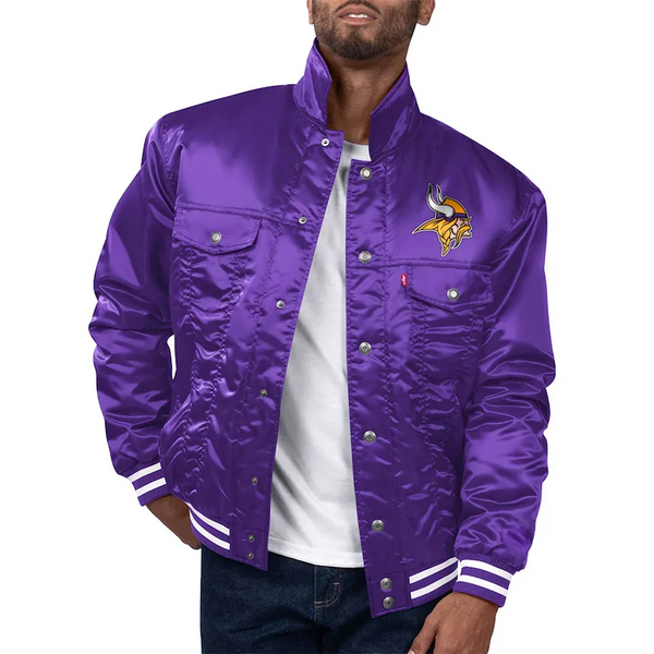 Minnesota Vikings satin jacket for men and women in USA