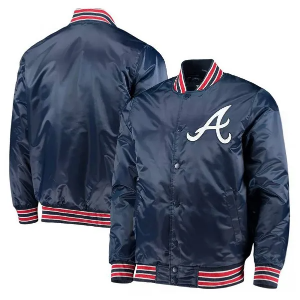 The Diamond Atlanta Braves Blue Satin Jacket