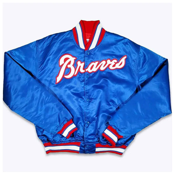 Shop MLB Atlanta Braves Satin Jacket Men and Women