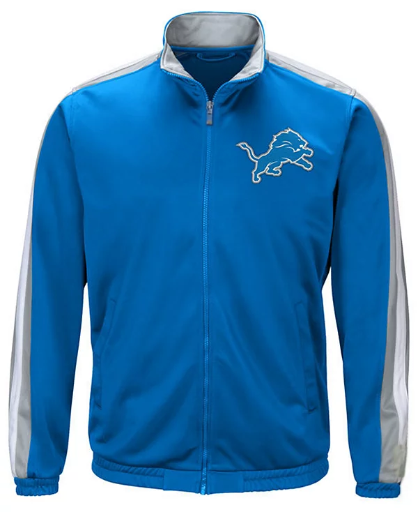 Men’s blue Detroit Lions track jacket

