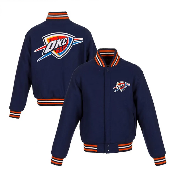 Shop NBA Oklahoma City Thunder Wool Jacket For Men and Women