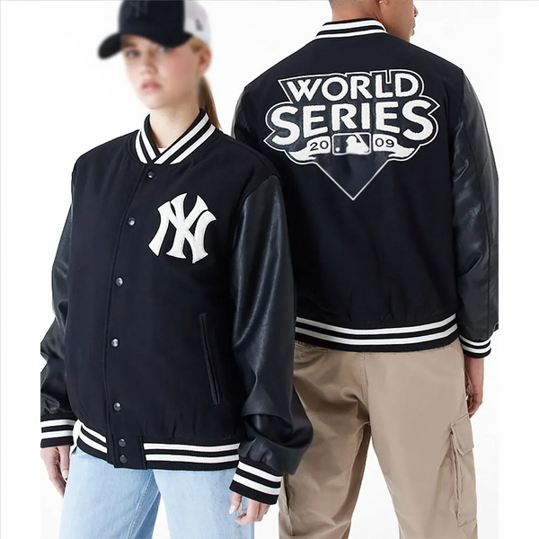 2009 NY Yankees World Series Black Varsity Jacket