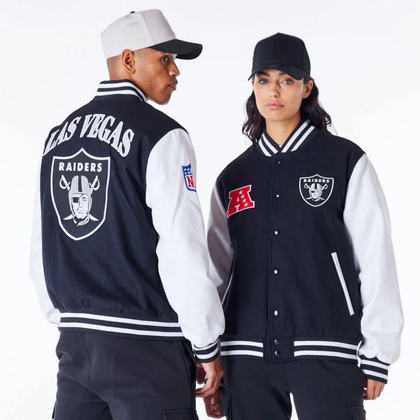 Shop Las Vegas Raiders NFL Patch Black Varsity Jacket