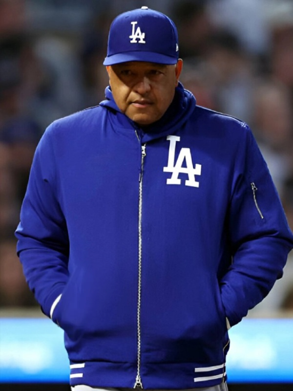 Dave Roberts LA Dodgers Blue Bomber Jacket