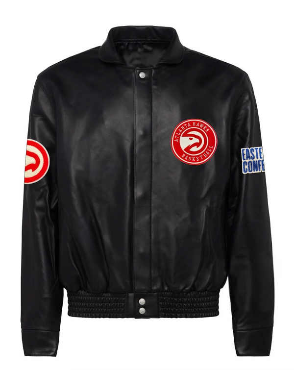 Shop Atlanta Hawks Full Leather Jacket
