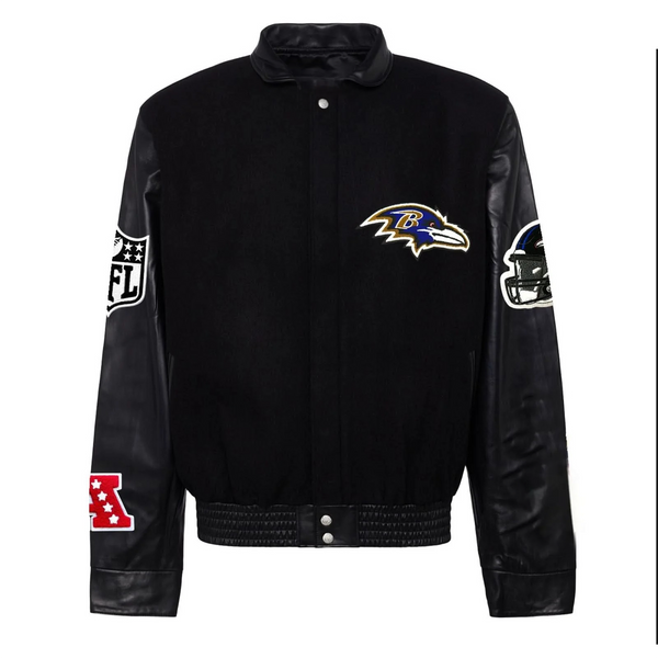 Baltimore Ravens Wool & Leather Varsity Jacket