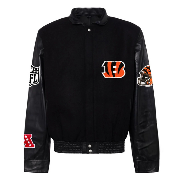 Cincinnati Bengals Wool & Leather Varsity Jacket