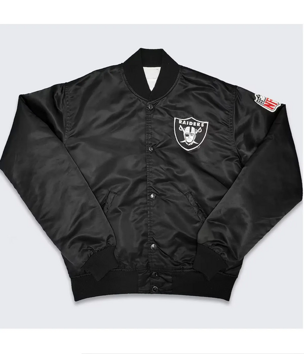 Shop NFL Raiders LA Bomber Black Jacket