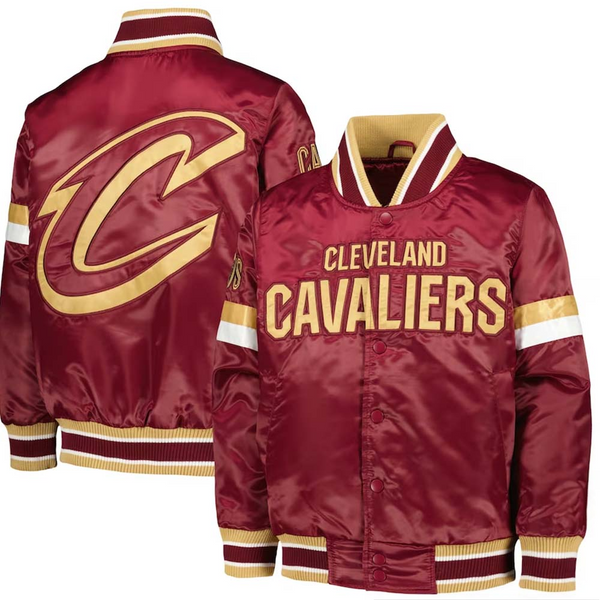 Shop NBA Cleveland Cavaliers Youth Home Game Varsity Satin Full-Snap Jacket .