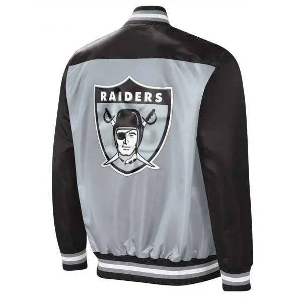 Raiders satin jacket with chest patch

