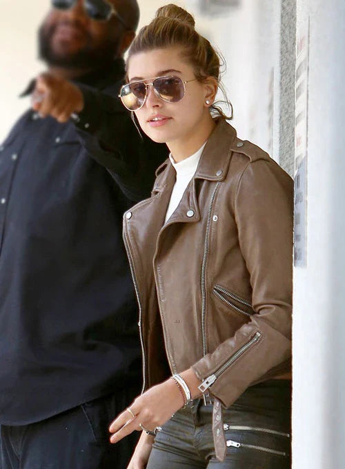 Stylish Hailey Baldwin Bieber Leather Jacket for Women
