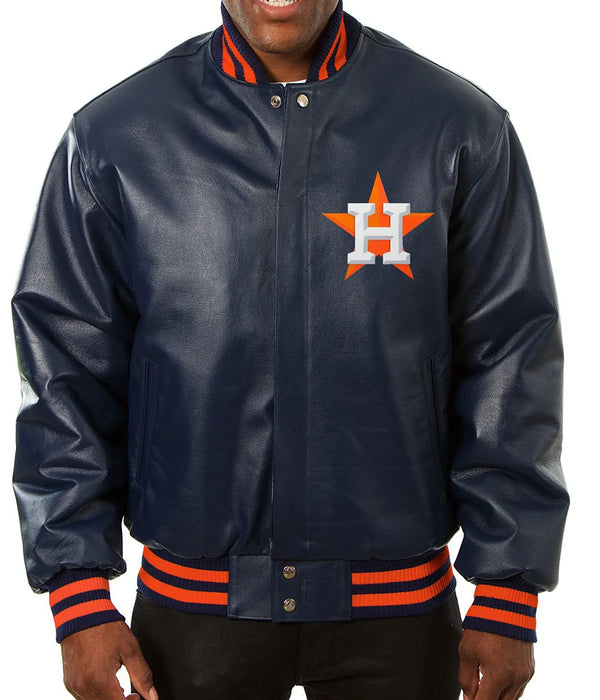 Shop MLB Houston Astros Leather Jacket Men and Women