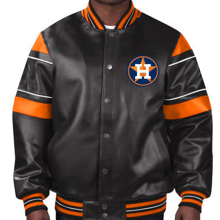 Premium quality Houston Astros leather jacket for men and women in American Style