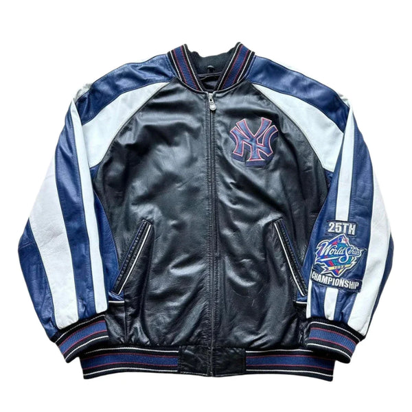 Shop Vintage ‘99 New York Yankees 25th Championship Leather Jacket
