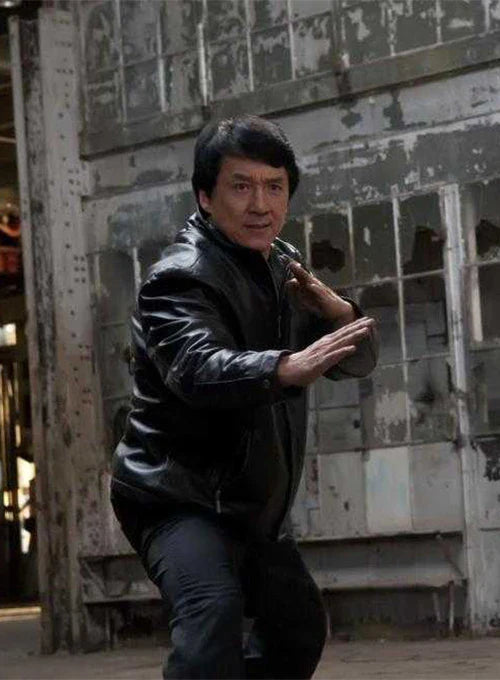 Action-ready Jackie Chan style leather jacket

