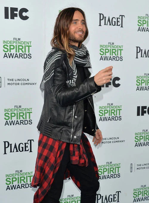 Jared Leto leather jacket celebrity style in USA